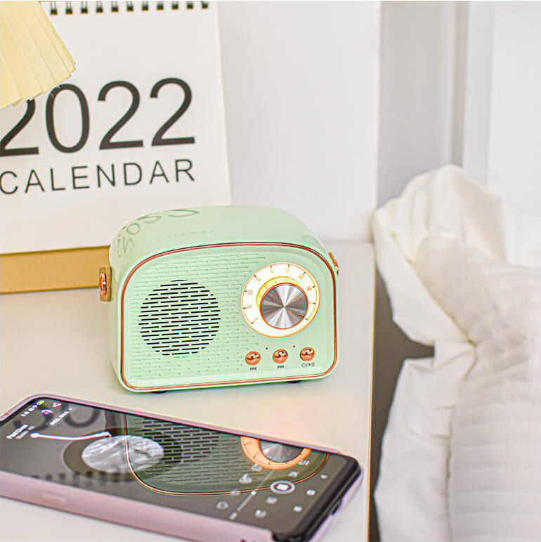 Vintage Bluetooth højttaler med FM-radio – RetroVibe