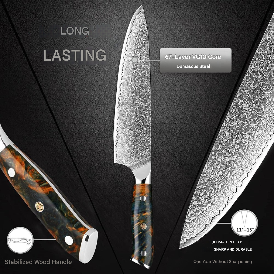 Japansk damaskusknivsæt – KairoBlade