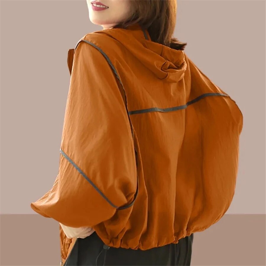 Let dame sommer hoodie-jakke med oversized pasform – Zoë
