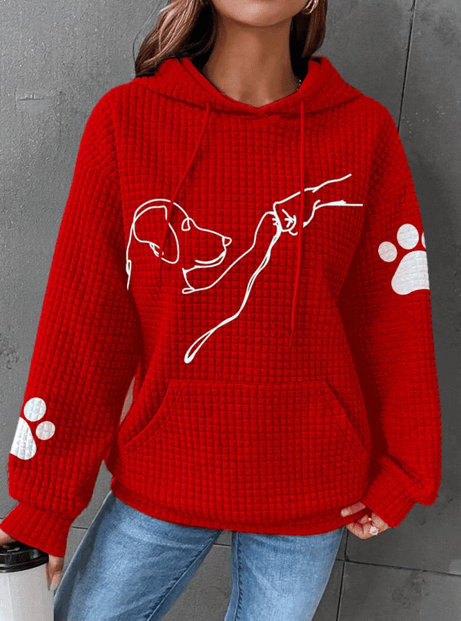 Varm dames hoodie med hundedesign – Selma