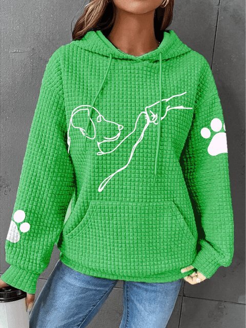 Varm dames hoodie med hundedesign – Selma
