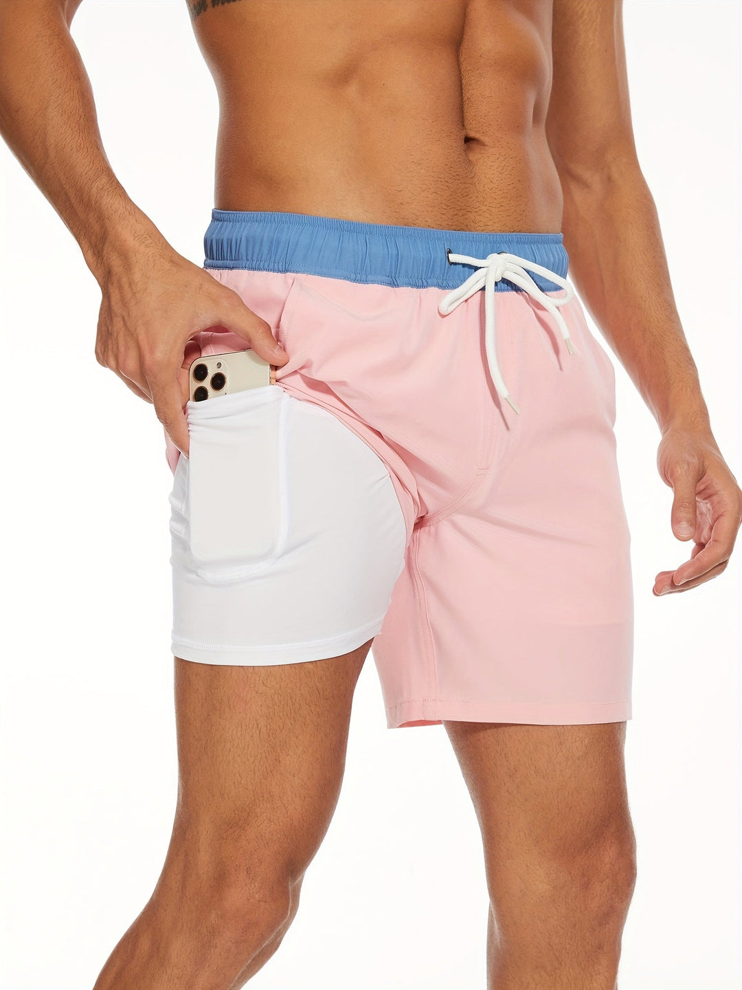 Hurtigtørrende badeshorts til herrer med stretch og mobillomme – Jonas