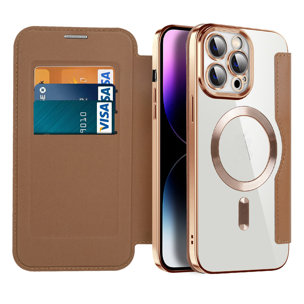 Læder Flip Etui med Magnet Adsorption & RFID-beskyttelse – Valtrix (1+1 GRATIS)