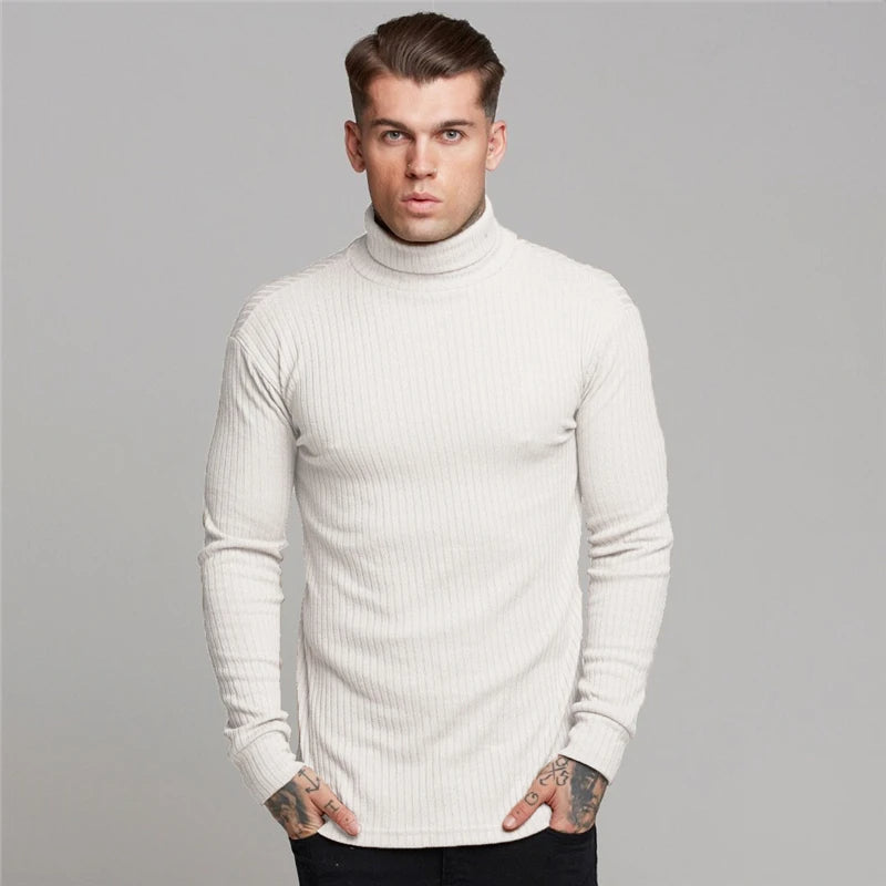 Komfortabel herre rullekravepullover - Oliver