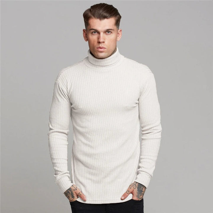 Komfortabel herre rullekravepullover - Oliver