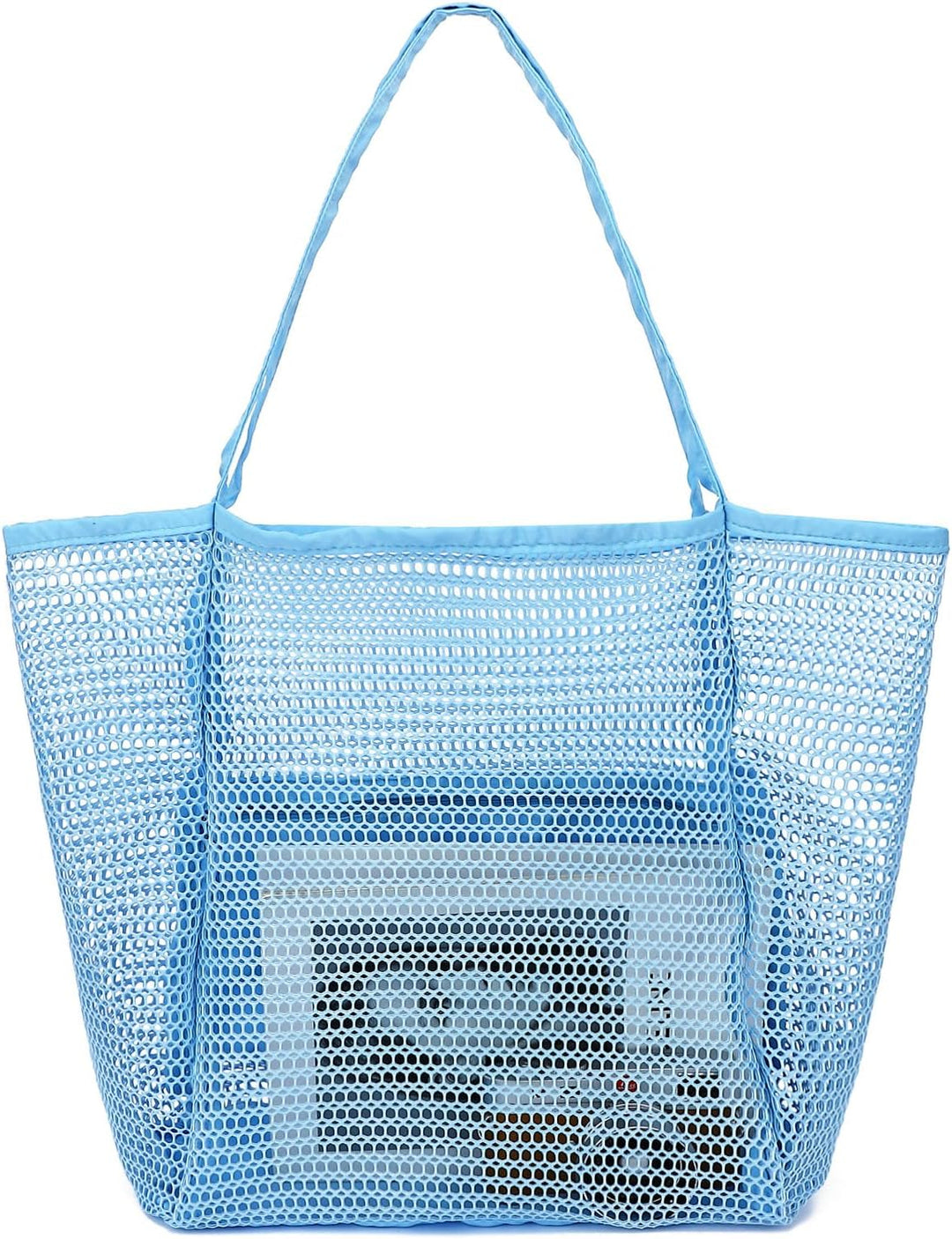 Køb 1, få 1 GRATIS – Ekstra stor gennemsigtig mesh-strandtaske med 8 lommer – ClearWave