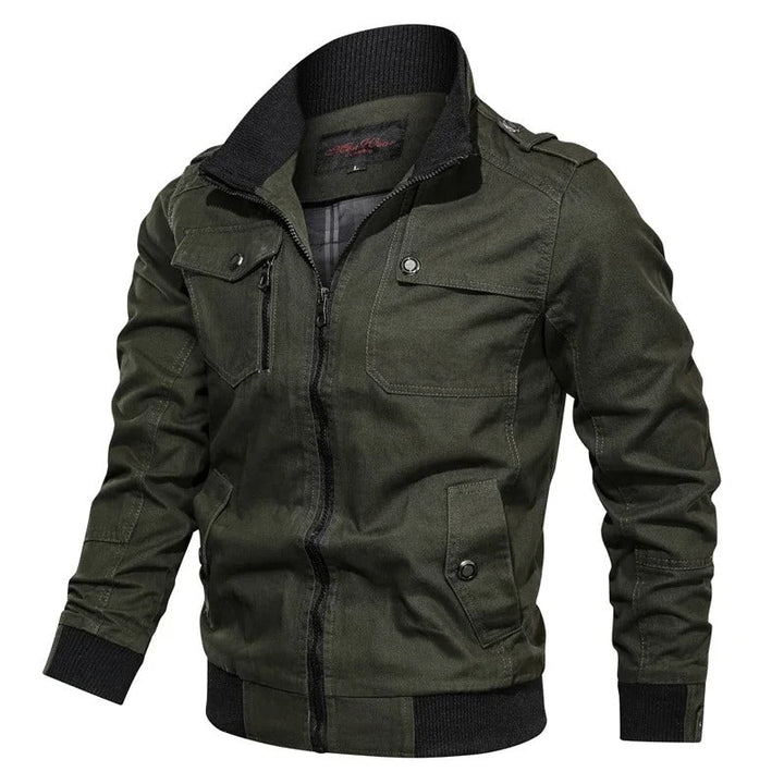 Herre sommerjakke med krave og bikerlook – Vince