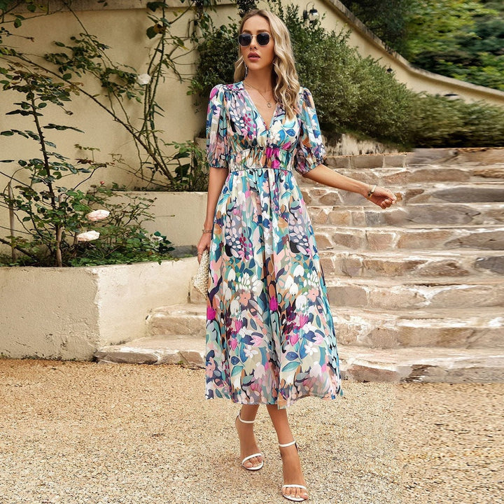 Sommerkjole med V-hals – Sophie