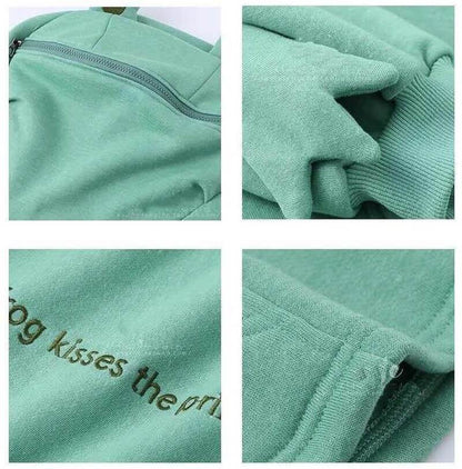 Unisex-hoodie med frø-design – Efterårsagtig Froggy-magi