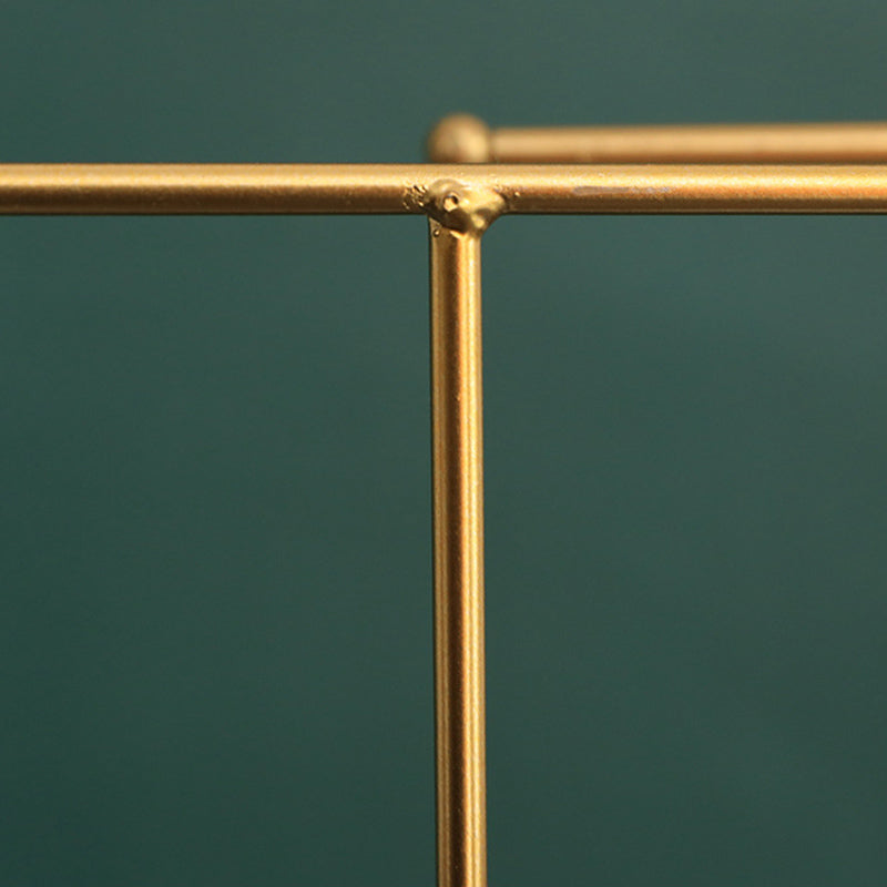 Goldener Metallrahmen für Schmuckständer, minimalistisch, T-förmig, modernes Design.