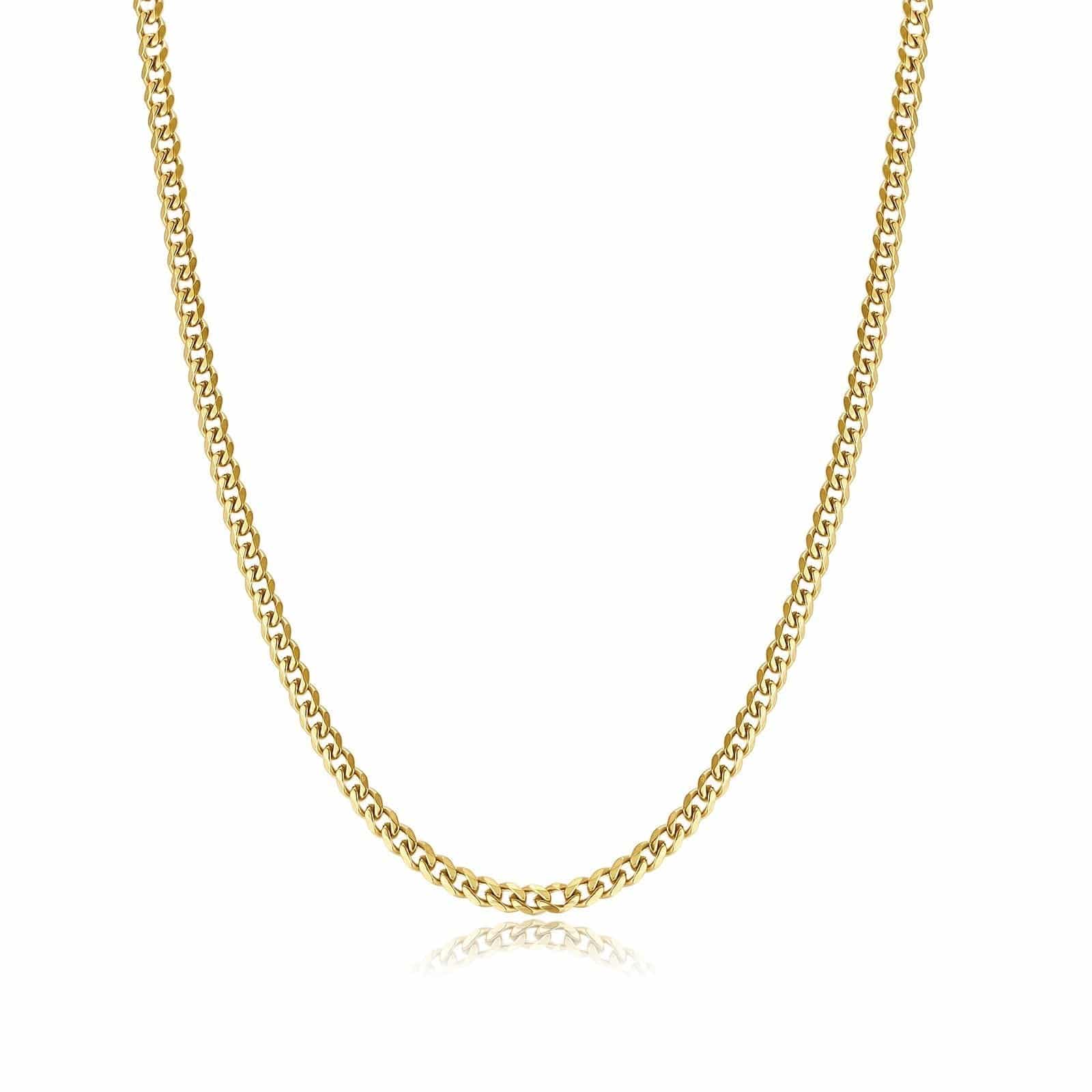 Goldene Herren-Halskette, Kettenmuster, elegantes Schmuckdesign, modisches Accessoire.