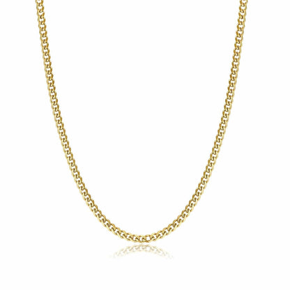 Goldene Herren-Halskette, Kettenmuster, elegantes Schmuckdesign, modisches Accessoire.