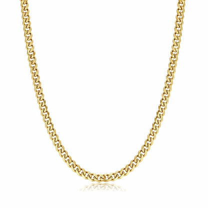 Goldene Herren-Halskette, Kettenmuster, modisch, Schmuck für Männer, elegantes Design.