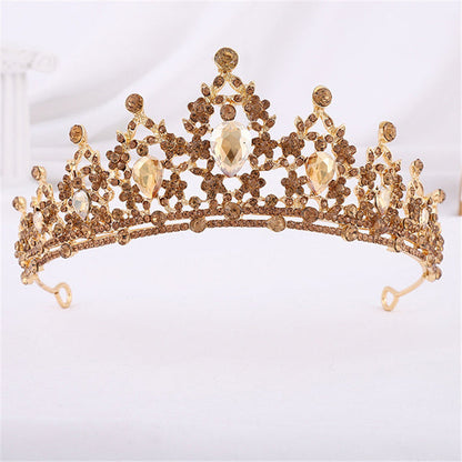 Goldene Kristallkrone für Mädchen, kleine Tiara, Hochzeit, Prom, Haarschmuck, Brautschmuck.
