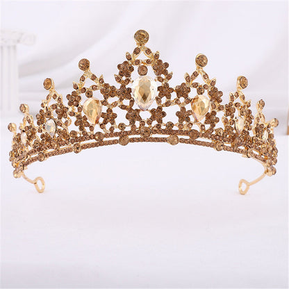 Goldene Kristallkrone für Mädchen, kleine Tiara, Hochzeit, Prom, Haarschmuck, Brautschmuck.