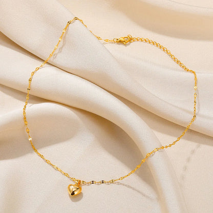 Goldene Herzfußkette, zartes Design, verstellbar, Damen-Schmuck, modisch, elegant.