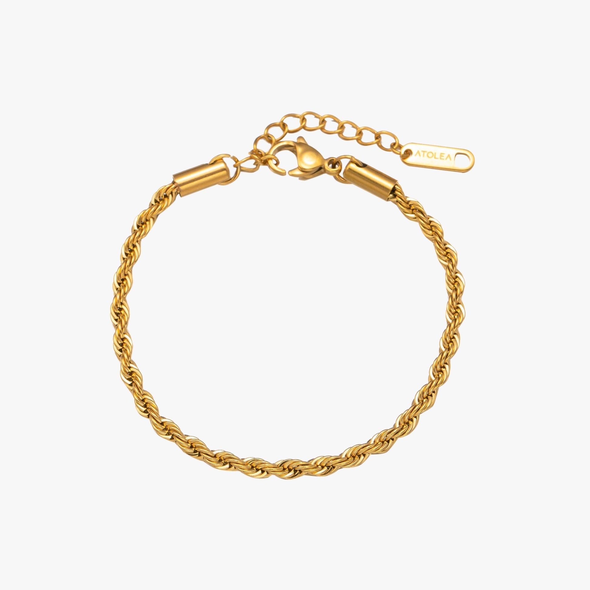 Goldene Fußkette, gedrehte Kette, verstellbar, Schmuck für Damen, modisch, elegant.
