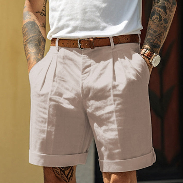 Stilfulde hør-bomulds herreshorts – Milan