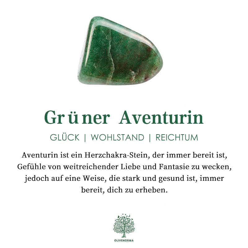 Grüner Aventurin Edelstein, Herzchakra, Glücksbringer, Wohlstand, Reichtum, spiritueller Kristall.