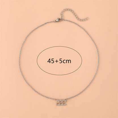 Silberne Halskette mit Wassermann-Anhänger, 45+5 cm, verstellbar, Schmuck für Damen.