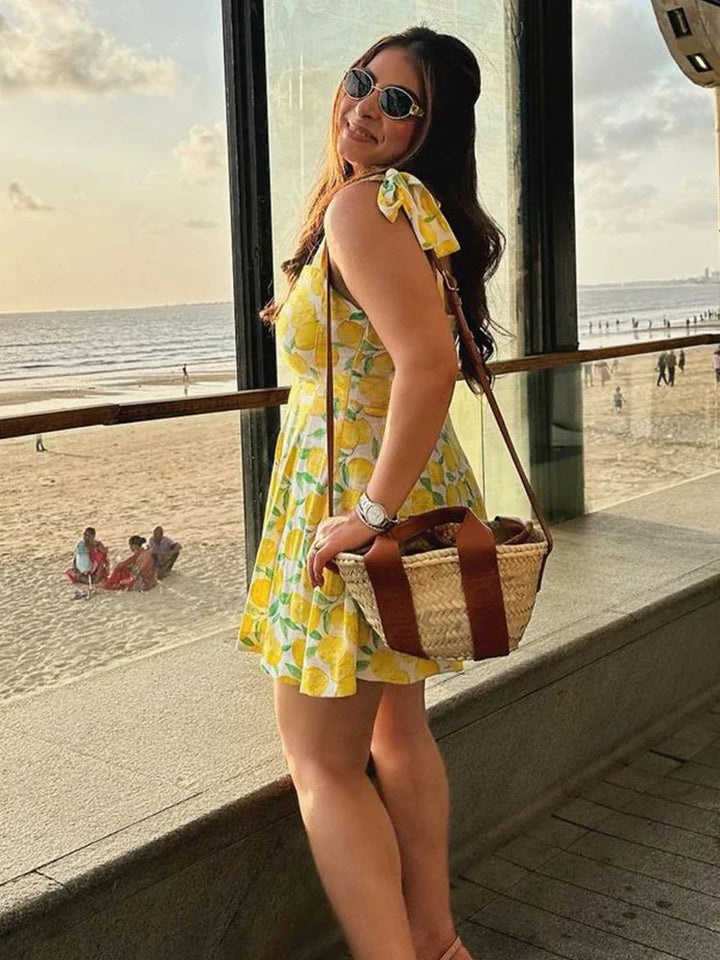 Sommerkjole med citronprint – Lianne