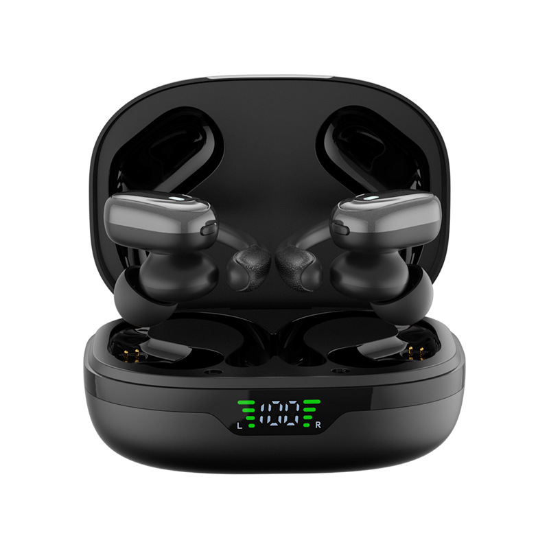 Bluetooth 5.3 Sport earbuds med mic, LED-etui & 75 timers afspilning – 1+1 GRATIS