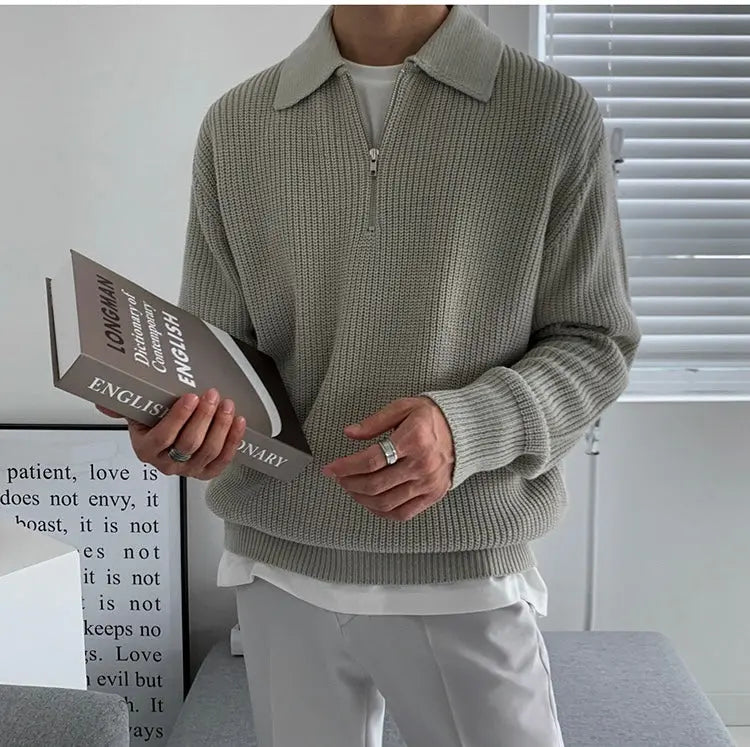 Klassisk lynlåset herresweater - Wellington