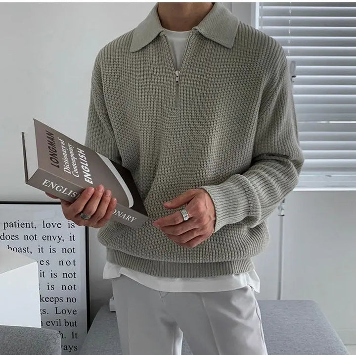 Klassisk lynlåset herresweater - Wellington