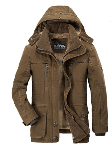 Varm herre-vinterjakke med fleece - Everest