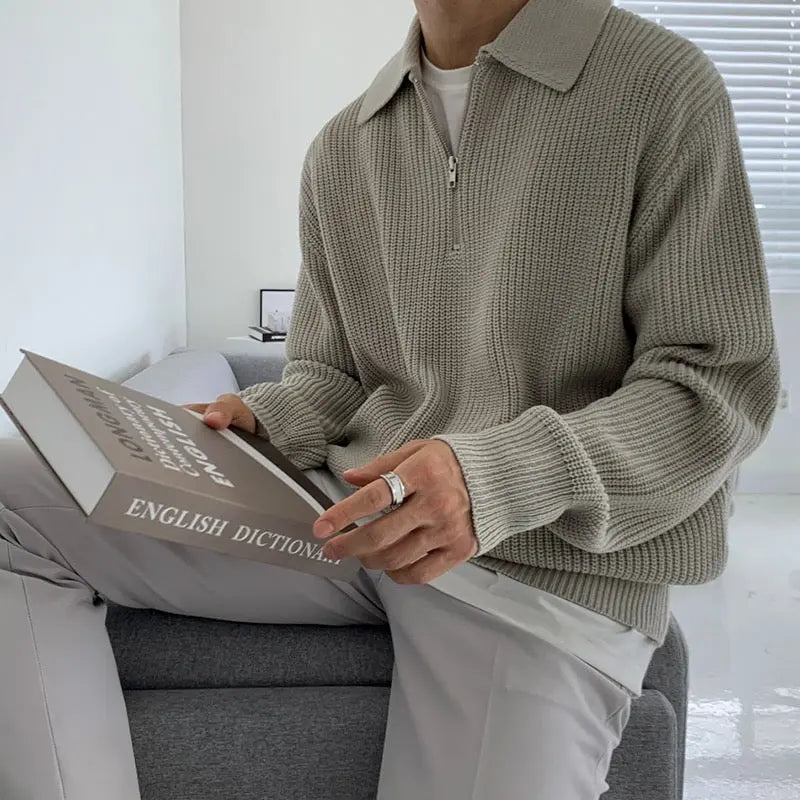 Klassisk lynlåset herresweater - Wellington