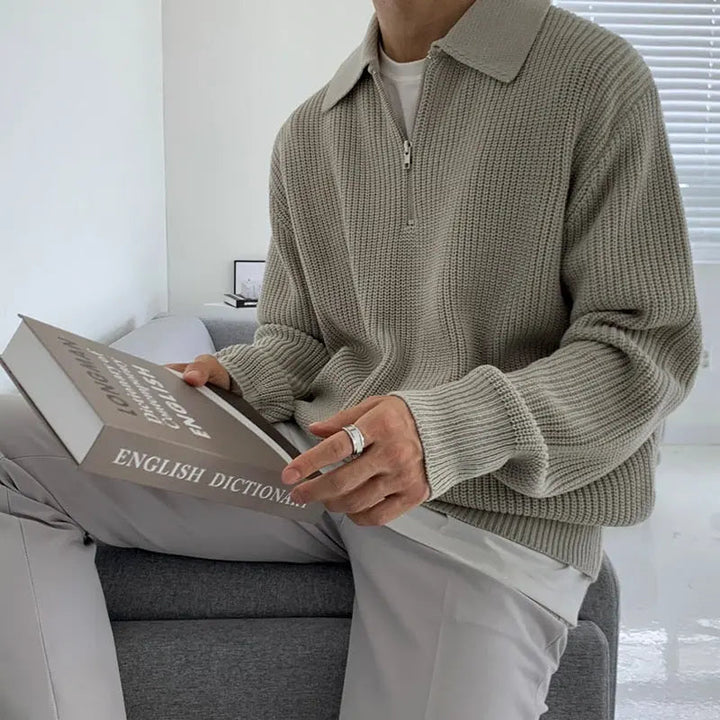 Klassisk lynlåset herresweater - Wellington