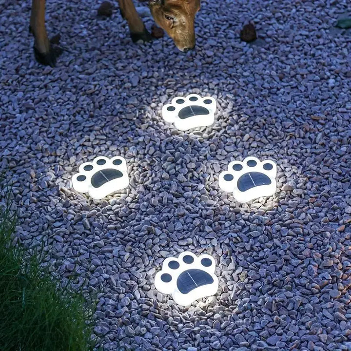 Trådløs solcelledrevet havebelysning med poteaftryk - PawsGlow