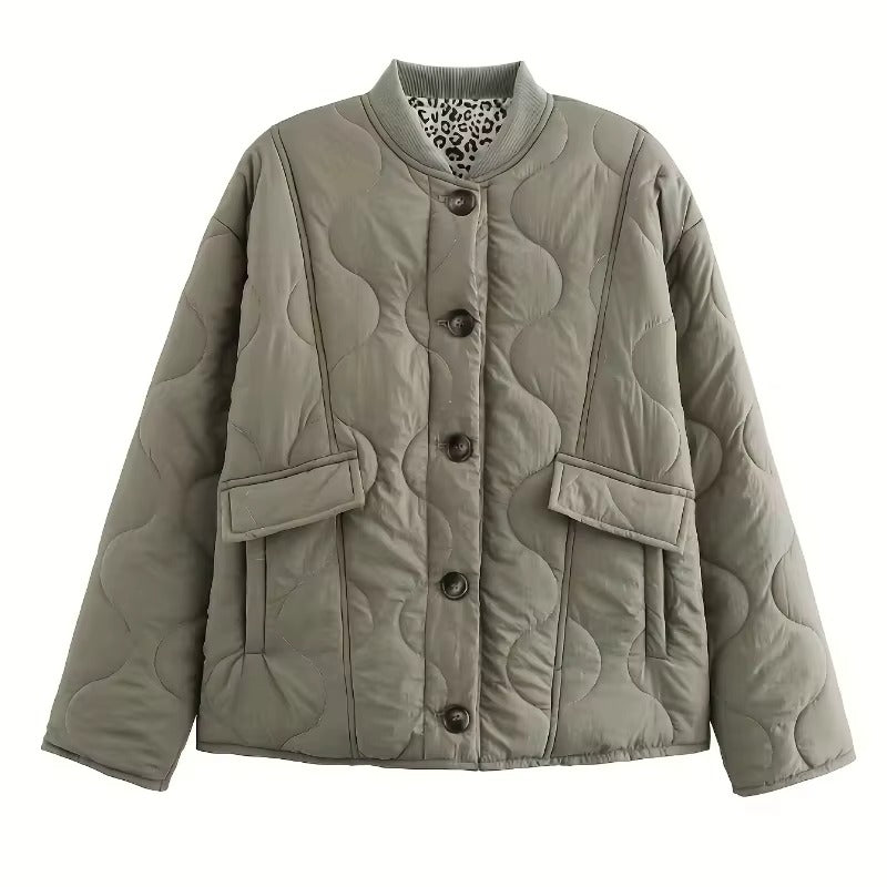 Elegant damejakke med leopardfor – Narela