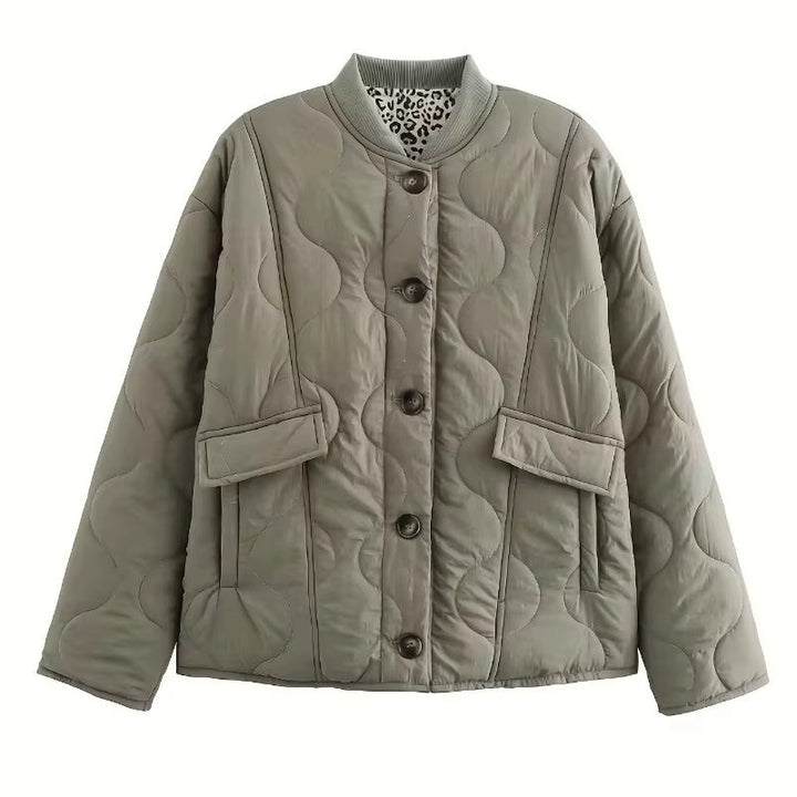 Elegant damejakke med leopardfor – Narela
