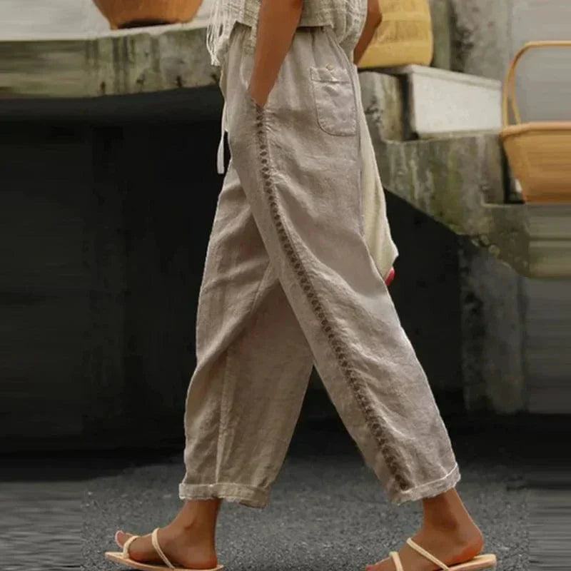 Boho Dame Sommerbukser med Print – Solea