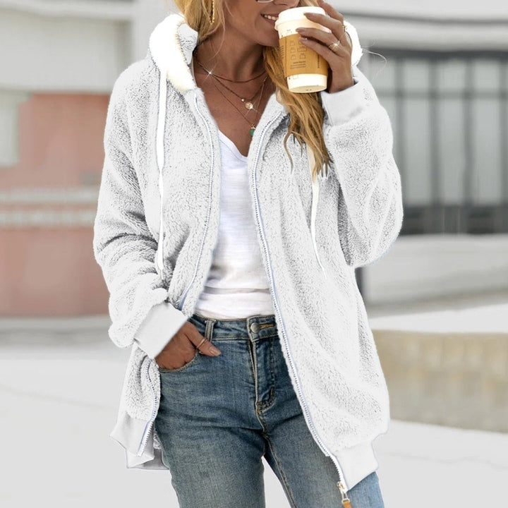 Oversized varm teddyvest med lynlås - Emilia