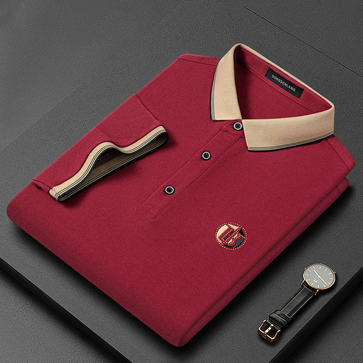 Stilfuld broderet poloshirt - Oliver
