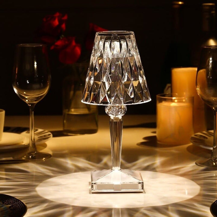Akrylkrystal bordlampe - LuxeGlow
