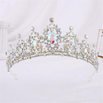 Goldene Kristallkrone für Mädchen, kleine Tiara, Hochzeit, Prom, Haarschmuck, elegant.