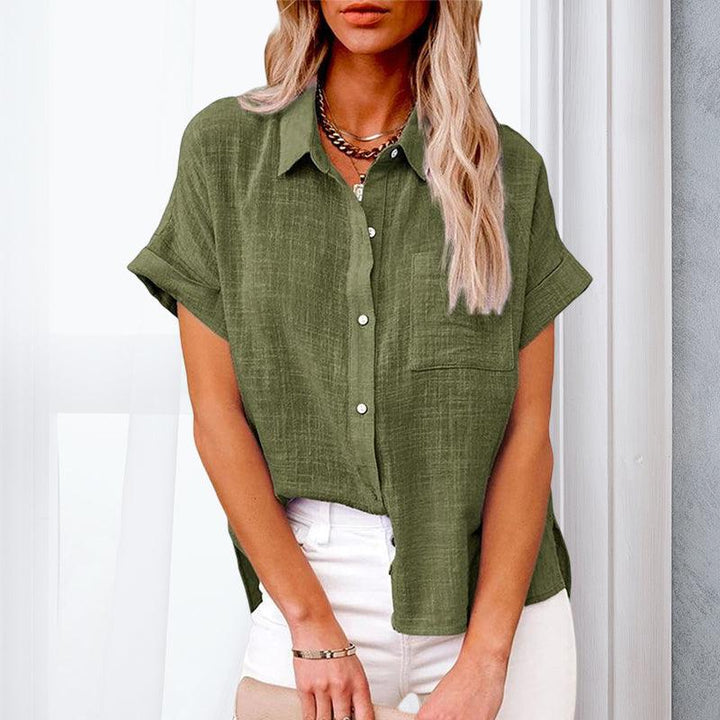 Let damebluse med korte ærmer – Nadia