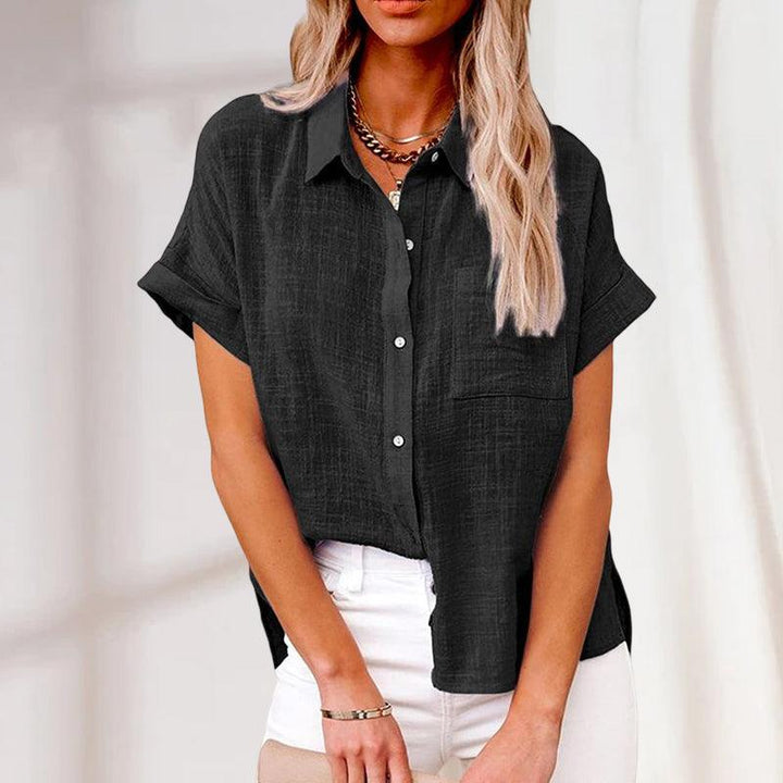 Let damebluse med korte ærmer – Nadia