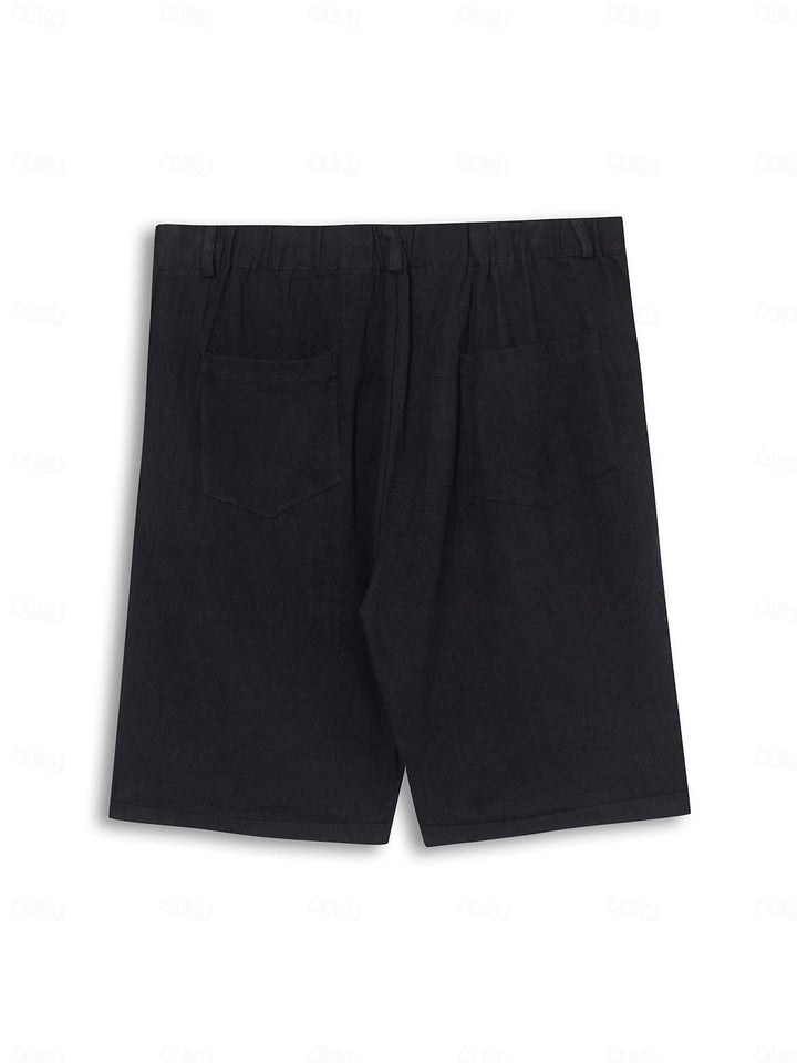 Stilfulde hør-bomulds herreshorts – Milan