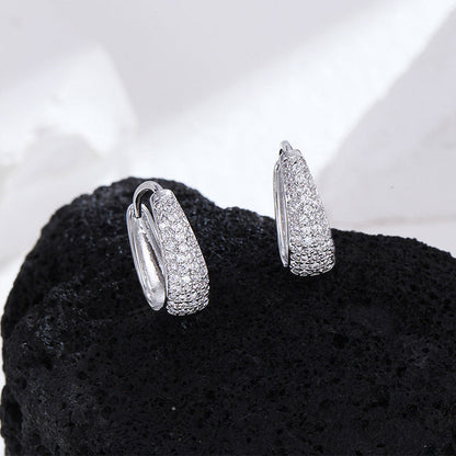 Luxus Goldfarbe Ohrringe, natürliche Kristall Zirkon, Damen Schmuck, Verlobungsgeschenk.