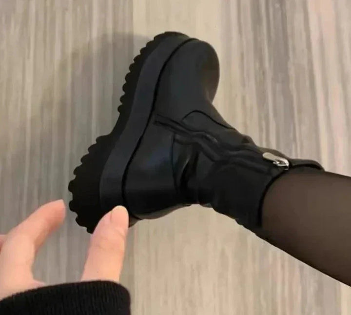 Dame platform Chelsea støvler med varm foring – Liora