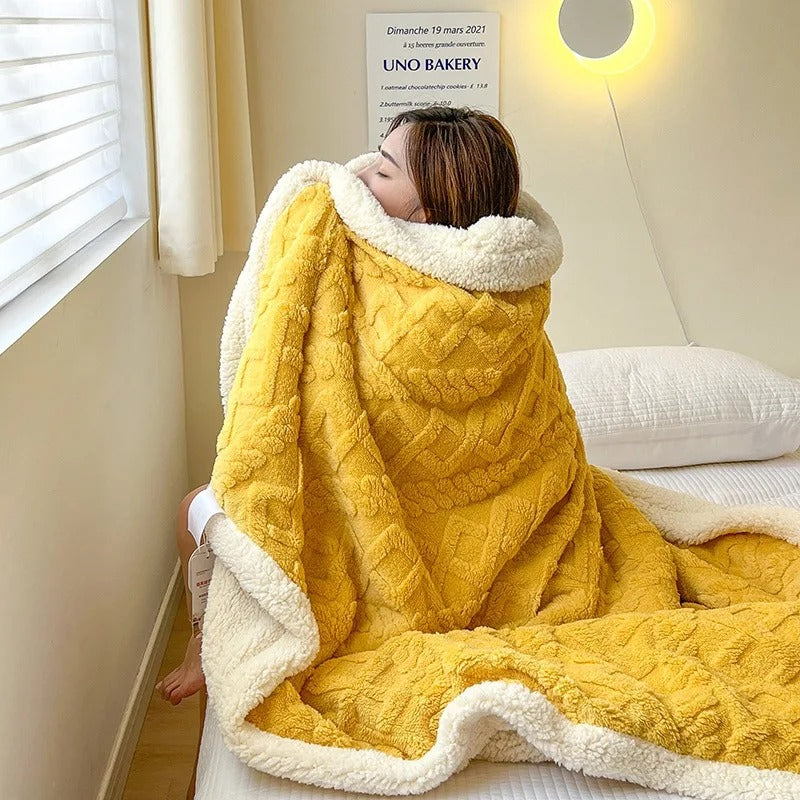 Tykt vintertæppe af lammeuld - WarmWool