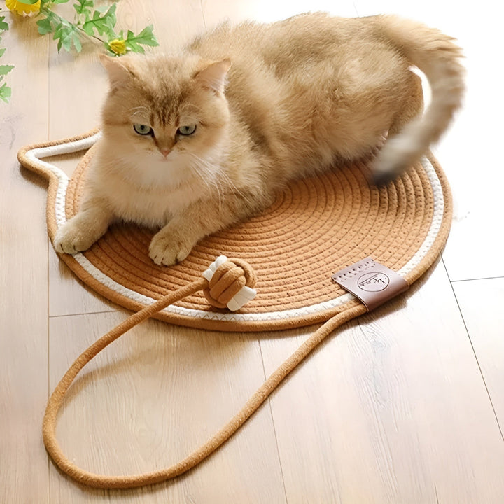 Bomulds kradsemåtte til katte af reb - ClawGuard