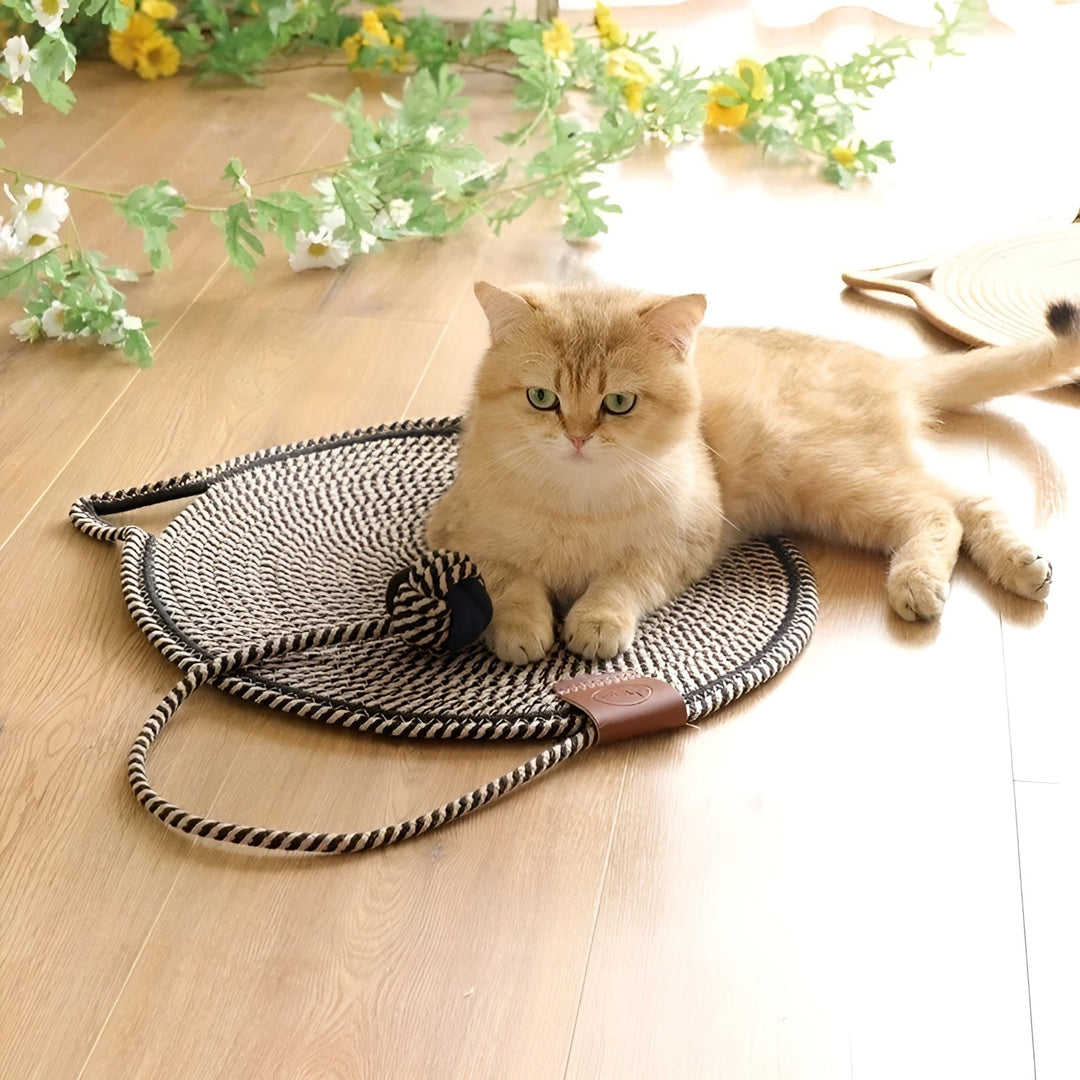 Bomulds kradsemåtte til katte af reb - ClawGuard