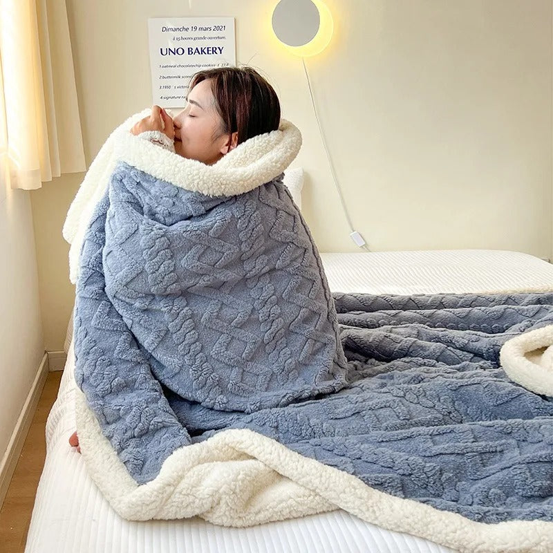 Tykt vintertæppe af lammeuld - WarmWool