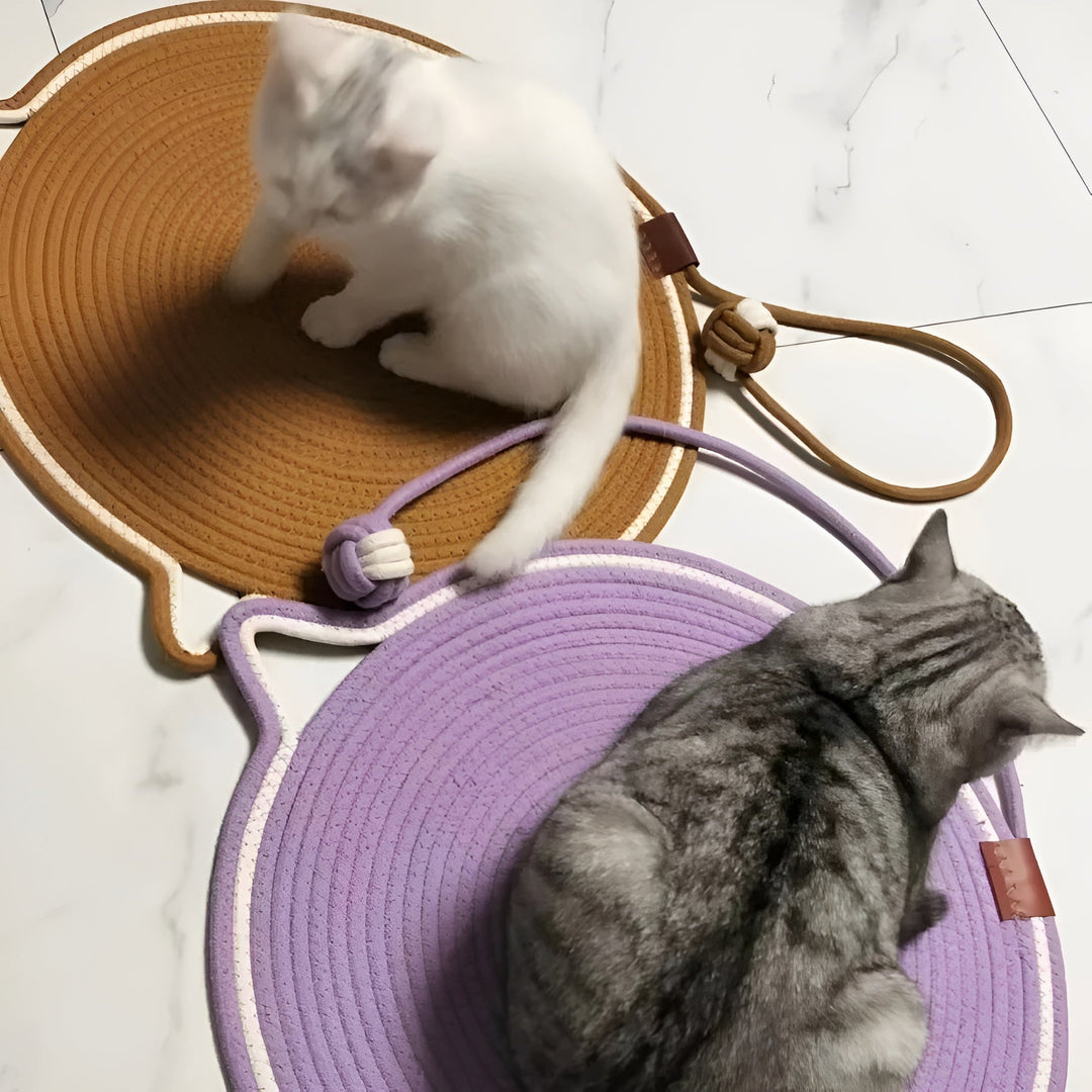 Bomulds kradsemåtte til katte af reb - ClawGuard