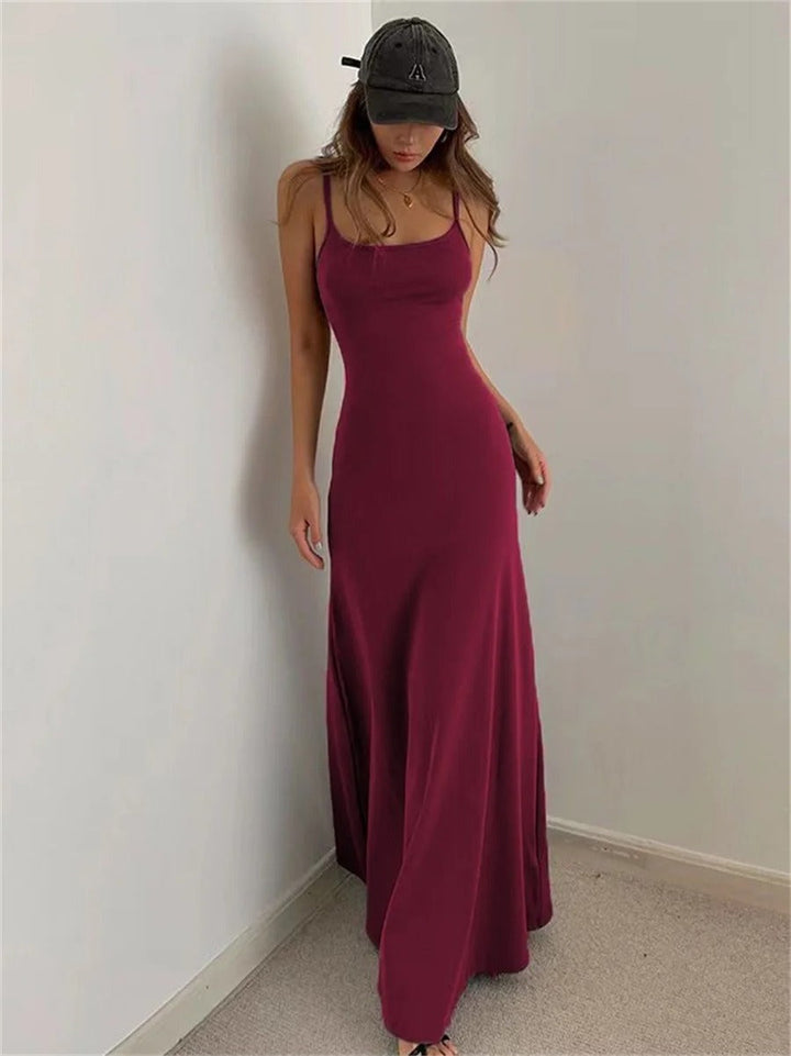 Sommerkjole med spaghettistropper og luftig pasform – Sofie